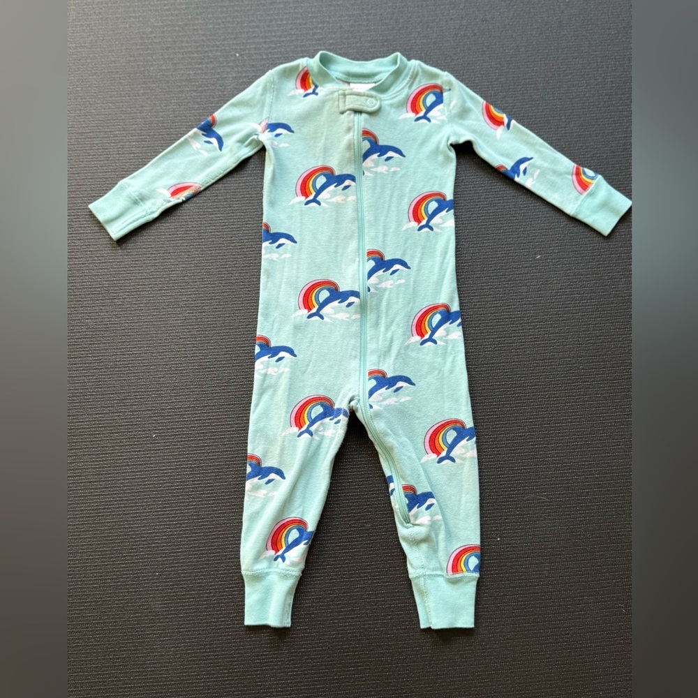 Hanna Andersson Toddler Jumping Dolphins Pajamas 18-24 months